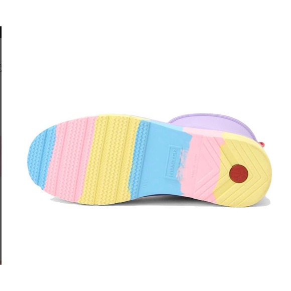 Hunter Play Short Womens Size 8 Rubber Rain Boots Stripe Sole Lavendar Mist New - Picture 2 of 6